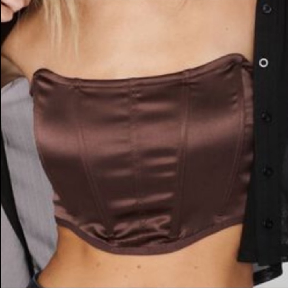 Brown Satin Corset